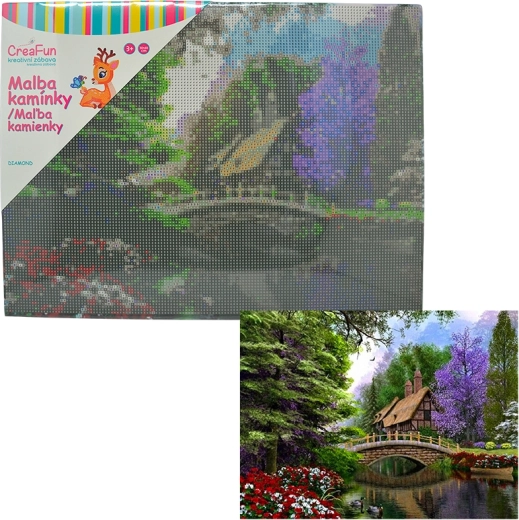 Diamond Painting – Bridge over the River 30 × 40 cm