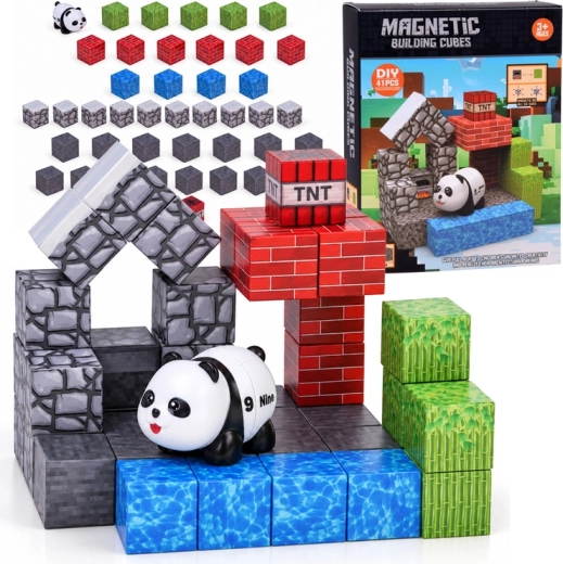Panda Magnetic Building Blocks, 41 Pieces