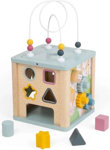Bigjigs Toys моторна активна кубче с лабиринт