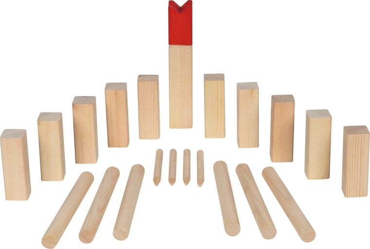 Игра на открито Kubb с памучна торбичка