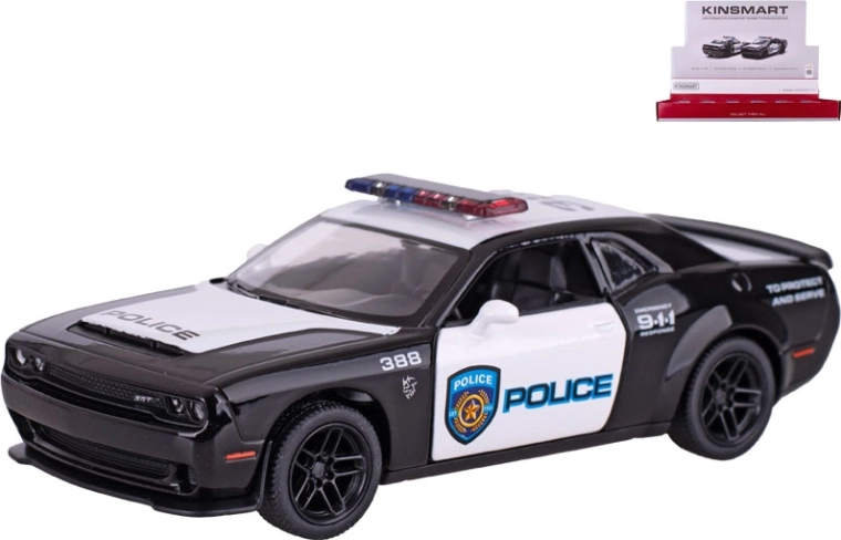 Метален модел Dodge Challenger SRT Demon 170 Police – Kinsmart 1:40