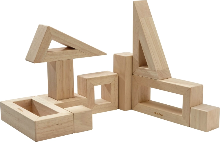 PlanToys hollow wooden blocks