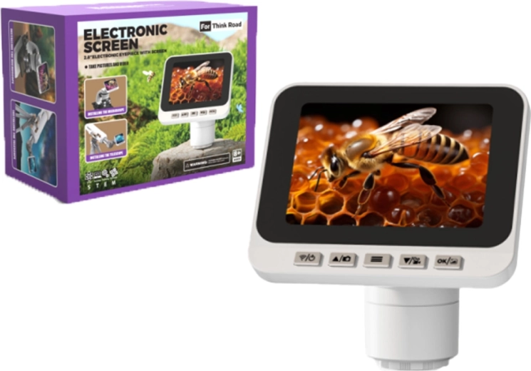 Дигитален електронен окуляр с 2,8" LCD и Wi‑Fi за микроскопи и телескопи