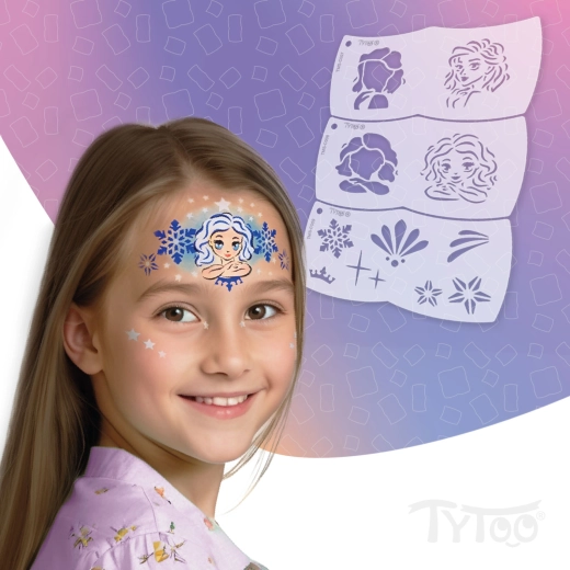 TyToo Mosaic шаблони за рисуване на лице – ледена кралица – 3 броя