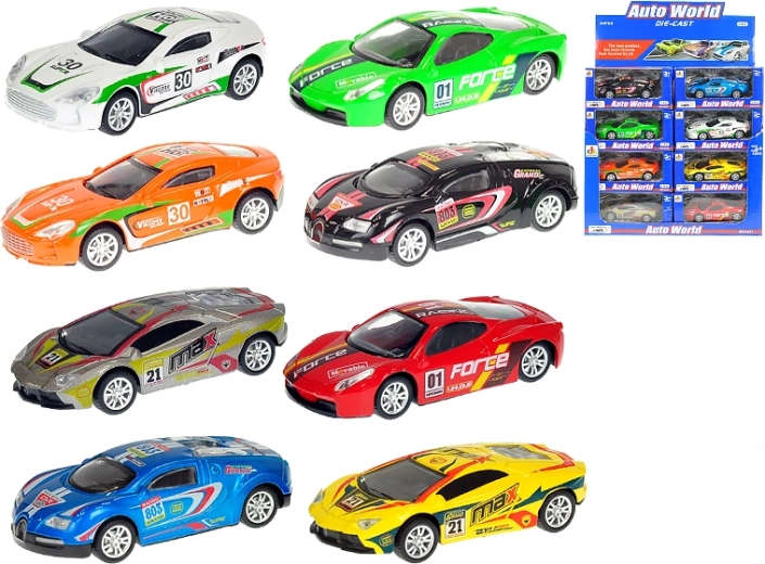 Metal Racing Car 1:43 with Pull-Back Action, 10 cm
