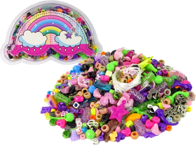 Set of Colorful Beads for DIY Jewelry Making