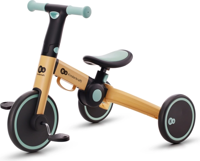 Kinderkraft 4Trike 3в1 сгъваема детска триколка и баланс колело Sunflower Blue