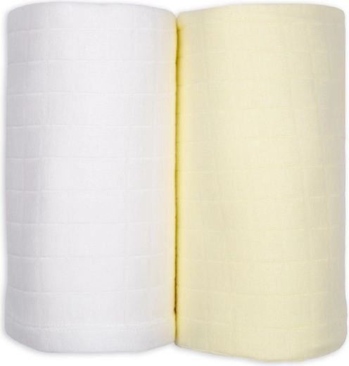 Lodger Swaddler Solid set of 2 pcs 110 × 110 cm cloud dancer/butter