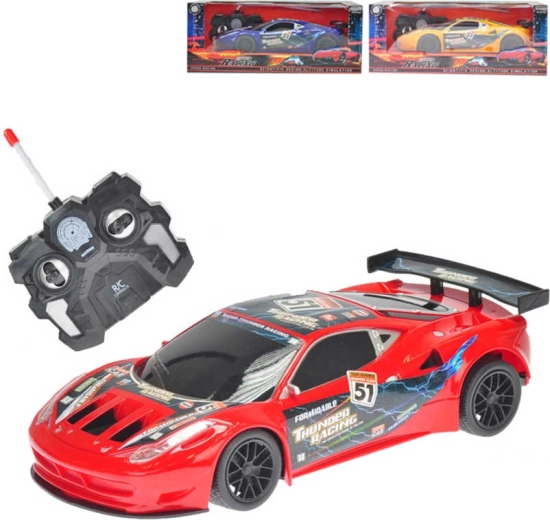 RC sports remote control car 27 MHz with light 23 cm - 1 piece
