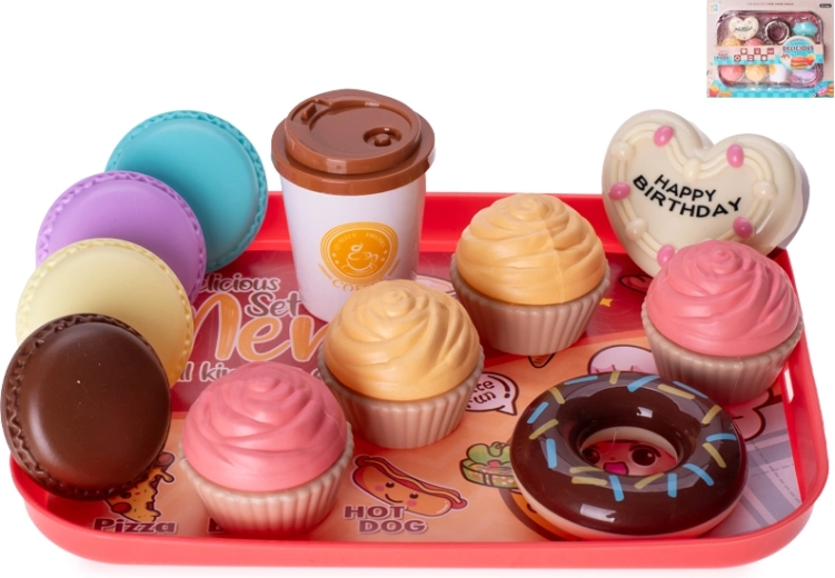 Кондиторски комплект с поднос 22 × 16 см, 11 части