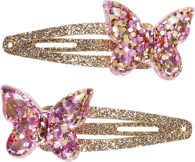 Souza! Wiep butterfly hair clips, pink gold - 2 pcs