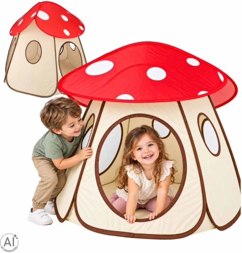 Children's Folding Mushroom Tent