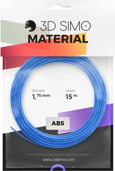 ABS filament for 3D pen and 3D printing, set of 3 colors, 1.75 mm, 15 m