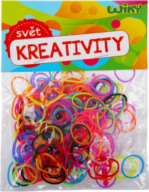 Вълшебни плетящи ластички в различни цветове, 200 бр.