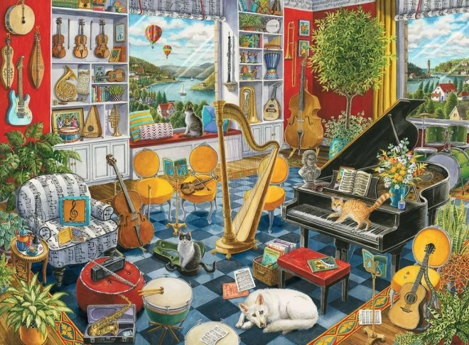 Пъзел Ravensburger „Музикална стая“ 500 части