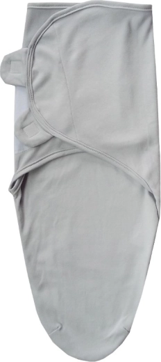 EKO cotton swaddle wrap Ulitka grey 3–6 kg