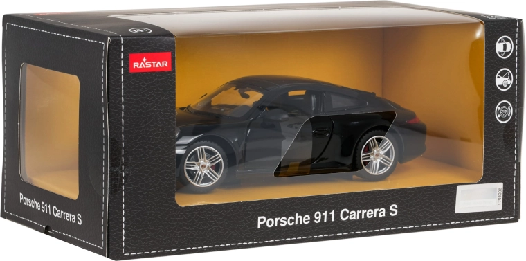 Метален модел Porsche 911, черен, в мащаб 1:24 RASTAR