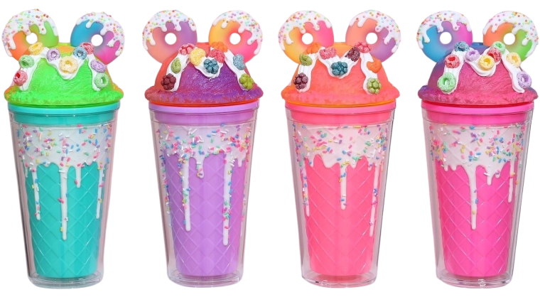 Cup with lid and straw Donuts 480 ml