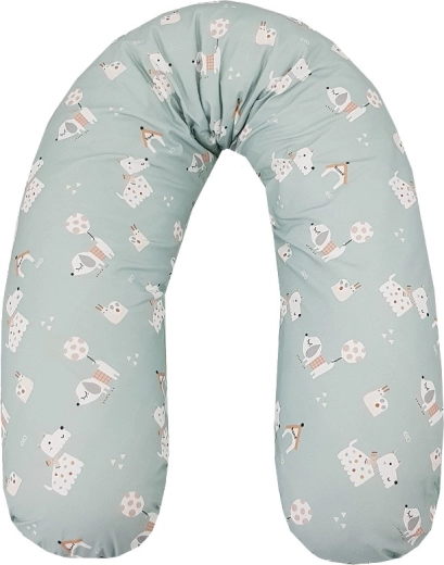 Еко възглавница за кърмене Dogs Mint 180 см