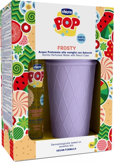 Chicco POP Dreamy Mist парфюмирана вода Vanilla Wrap 150 ml + несесер за ученически принадлежности сладолед
