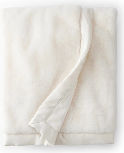 Carter's kids' double-layer faux fur blanket White 80 × 110 cm