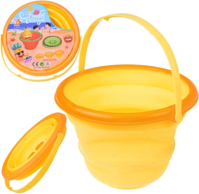 Сгъваема плодова силиконова кофичка – лимон, 2,5 л