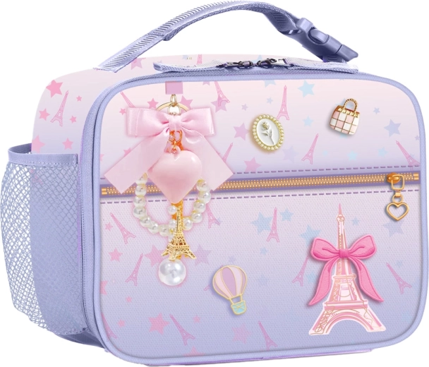 Children’s insulated lunch bag with keychain Magical Paris - 1 piece