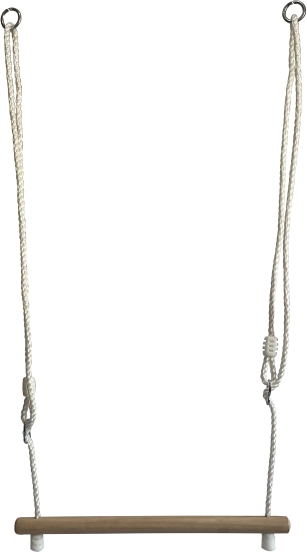 Дървена висяща трапецова гимнастическа греда 2Kids Toys с регулируеми въжета