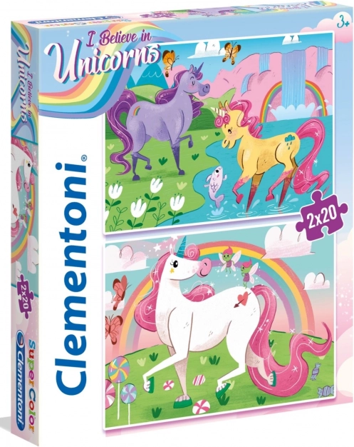 Пъзел CLEMENTONI вярвам в еднорози 2×20 части