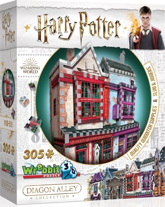 3D puzzle Harry Potter: Quality Quidditch Supplies and Slug & Jiggers Apothecary, 305 pieces