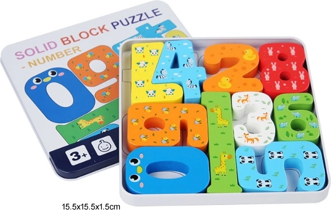 Wooden number puzzle