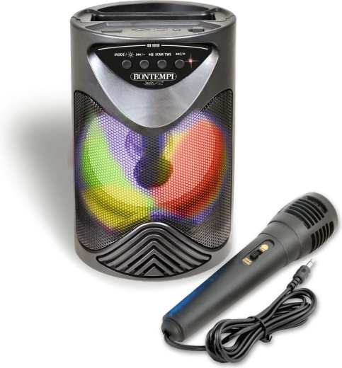 Bontempi безжичен караоке високоговорител с микрофон и RGB осветление