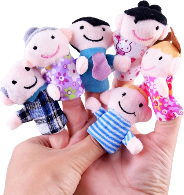 Set of Finger Puppets Family 6 pcs