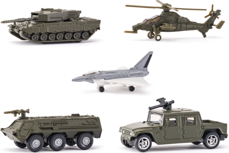 Siku Military – комплект военни превозни средства, 5 бр.