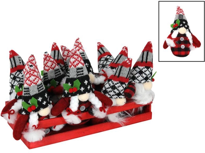 Plush Christmas figurine 15 cm – mix of types, red