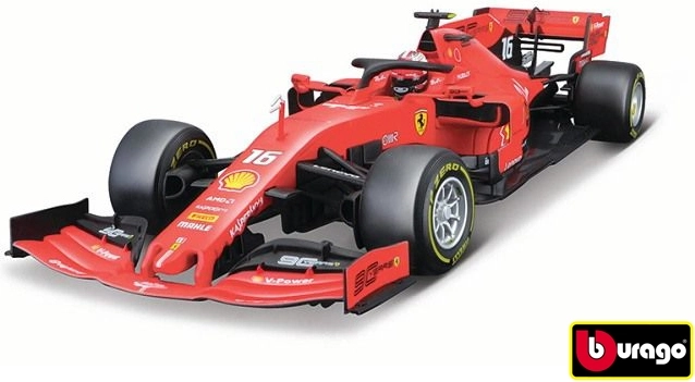 Модел на автомобил Bburago Ferrari SF90 F1 2019 Charles Leclerc 1:18