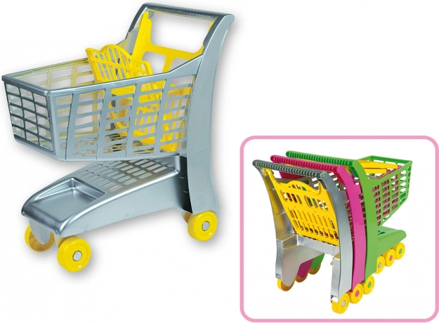 Пазарска количка със седалка сива