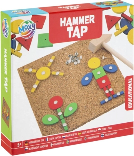 Cork Hammering Board with Geometric Shapes