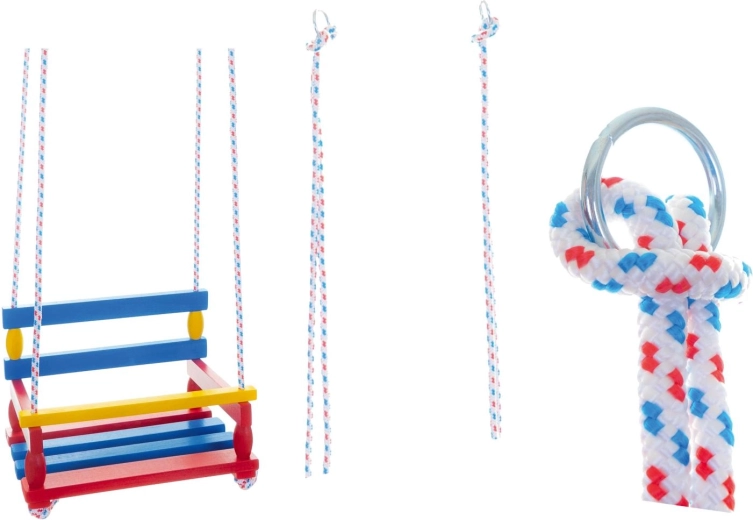 Дървена люлка за дома и градината, натурална 38 × 30 см, товароносимост 80 кг