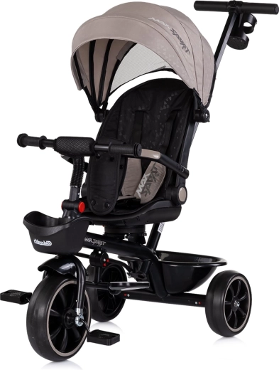 Детска триколка 2в1 с покрив CHIPOLINO Max Sport Latte