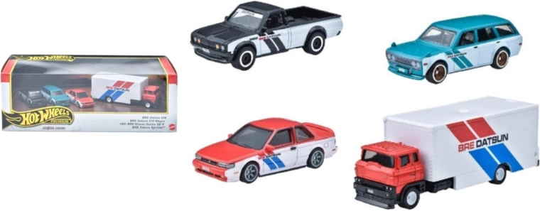 Hot Wheels премиум комплект от 4 колички BRE Datsun