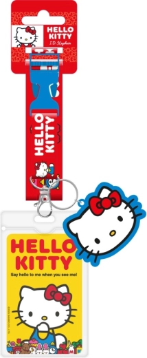 Hello Kitty връзка за врат с висулка и калъф за ID