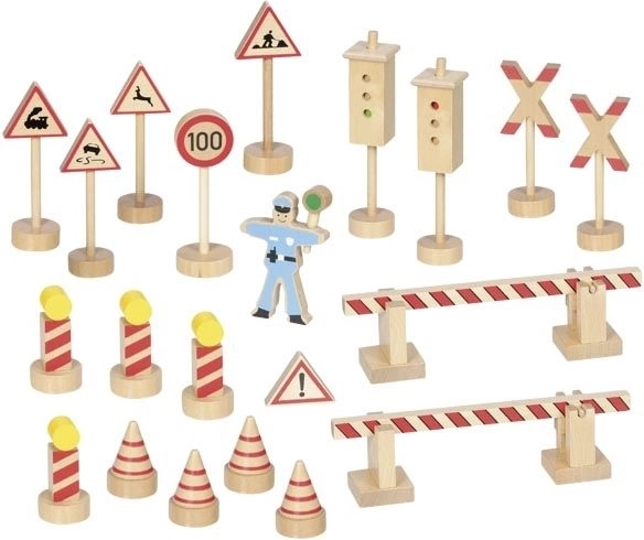 Goki комплект пътни и железопътни знаци