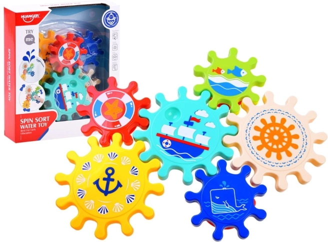 Цветни зъбни колелца за вода