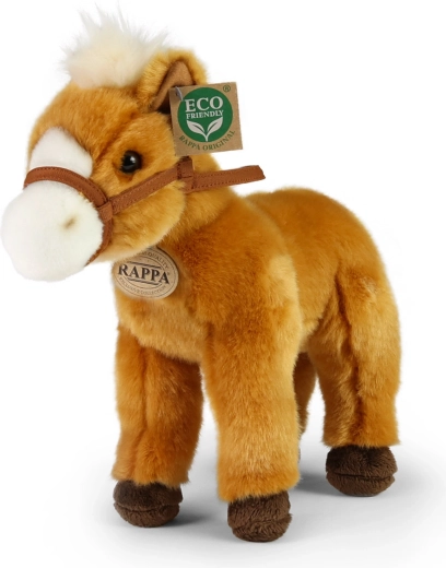Rappa plush brown standing horse 30 cm eco friendly