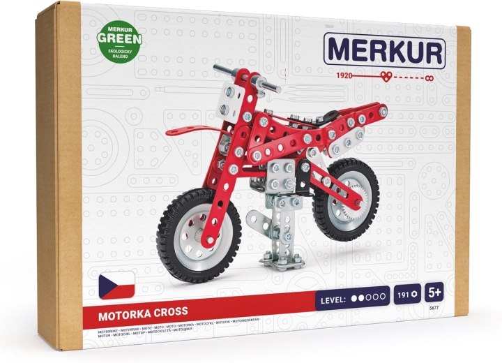 Конструктор Merkur Dirtbike – метален мотор, 191 части