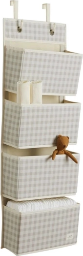 3 Sprouts висящ органайзер recycled gringham beige