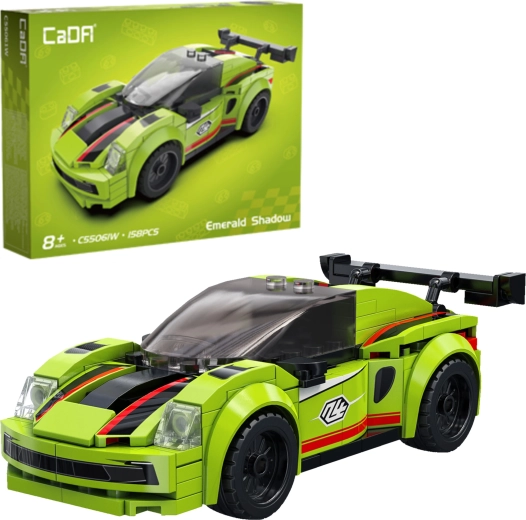 CaDA Building Set – Emerald Shadow Racing Car, 158 pieces
