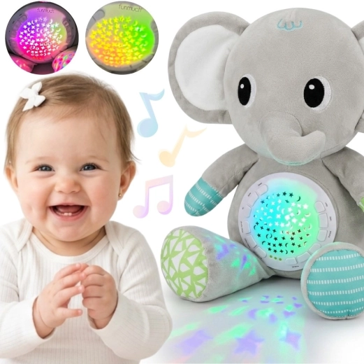 Woopie Baby plush elephant with projector and soothing sounds