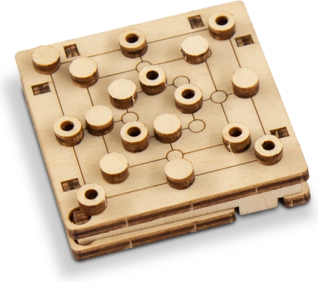Дървен 3D пъзел – джобна настолна игра от WOODEN CITY